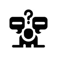 opinion glyph icon. Strong and solid icon for websites and mobile apps. vector
