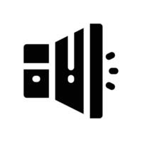 volume glyph icon. Strong and solid icon for websites and mobile apps. vector