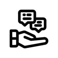 advice line icon. Clean and minimalist icon for websites and mobile apps. vector
