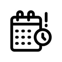 time and date line icon. Clean and minimalist icon for websites and mobile apps. vector