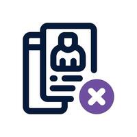 rejected duotone icon. Sleek and modern icon for websites, mobile apps, marketing materials, and corporate design. Fully scalable and ready to use. vector
