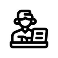 blogger line icon. Clean and minimalist icon for websites, mobile apps, presentations, and logos. Fully scalable and customizable for any project. vector