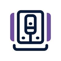 podcast playlist dual tone icon. Sleek and modern icon for websites and mobile apps. vector
