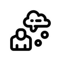thought line icon. Clean and minimalist icon for websites and mobile apps. vector