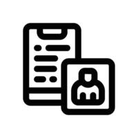 online resume line icon. Clean and minimalist icon for websites, mobile apps, presentations, and logos. Fully scalable and customizable for any project. vector