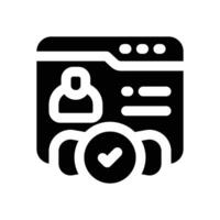 qualification glyph icon. Strong and solid icon for websites and mobile apps. vector