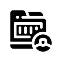 portfolio glyph icon. Strong and solid icon for websites, mobile interfaces, presentations, and visual branding. High quality and easy to edit. vector