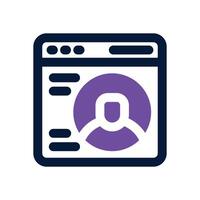 user profile duotone icon. Sleek and modern icon for websites, mobile apps, marketing materials, and corporate design. Fully scalable and ready to use. vector
