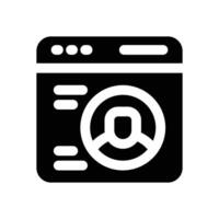 user profile glyph icon. Strong and solid icon for websites, mobile interfaces, presentations, and visual branding. High quality and easy to edit. vector