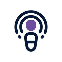 podcaster dual tone icon. Sleek and modern icon for websites and mobile apps. vector