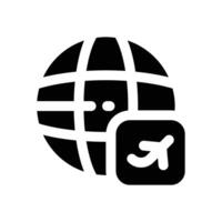 tour world glyph icon. Strong and solid icon for websites and mobile apps. vector