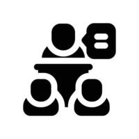 briefing glyph icon. Strong and solid icon for websites, mobile interfaces, presentations, and visual branding. High quality and easy to edit. vector