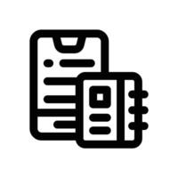 travel diary app line icon. Clean and minimalist icon for websites and mobile apps. vector