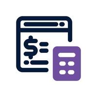 payroll dual tone icon. Sleek and modern icon for websites and mobile apps. vector