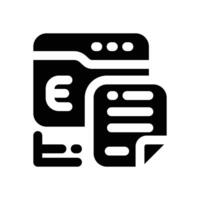description glyph icon. Strong and solid icon for websites and mobile apps. vector