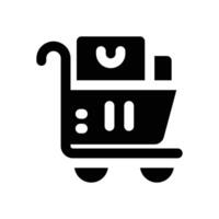 commerce and shopping glyph icon. Strong and solid icon for websites and mobile apps. vector