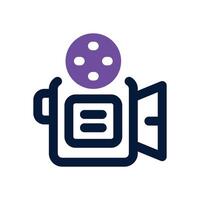 movie dual tone icon. Sleek and modern icon for websites and mobile apps. vector