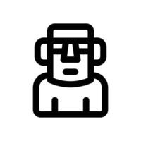moai line icon. Clean and minimalist icon for websites and mobile apps. vector