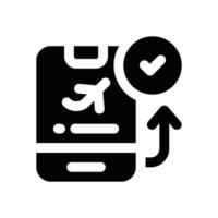 online booking glyph icon. Strong and solid icon for websites and mobile apps. vector