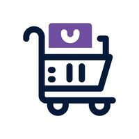 commerce and shopping dual tone icon. Sleek and modern icon for websites and mobile apps. vector