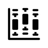 candle stick glyph icon. Strong and solid icon for websites and mobile apps. vector
