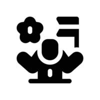 success glyph icon. Strong and solid icon for websites and mobile apps. vector