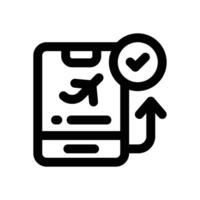online booking line icon. Clean and minimalist icon for websites and mobile apps. vector