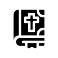 bible glyph icon. Strong and solid icon for websites and mobile apps. vector