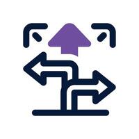 direction dual tone icon. Sleek and modern icon for websites and mobile apps. vector