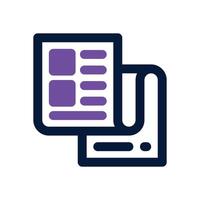 storyboard dual tone icon. Sleek and modern icon for websites and mobile apps. vector