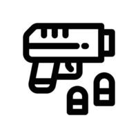 gun weapon line icon. Clean and minimalist icon for websites and mobile apps. vector