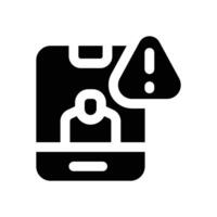 emergency contact glyph icon. Strong and solid icon for websites and mobile apps. vector