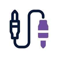 audio jack dual tone icon. Sleek and modern icon for websites and mobile apps. vector