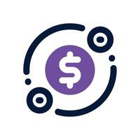 economy cycle dual tone icon. Sleek and modern icon for websites and mobile apps. vector