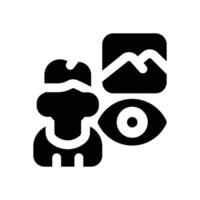 visitor glyph icon. Strong and solid icon for websites, mobile interfaces, presentations, and visual branding. High quality and easy to edit. vector