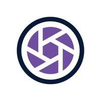 shutter camera dual tone icon. Sleek and modern icon for websites and mobile apps. vector