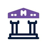 museum dual tone icon. Sleek and modern icon for websites and mobile apps. vector