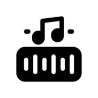 audio glyph icon. Strong and solid icon for websites and mobile apps. vector