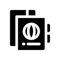 international passport glyph icon. Strong and solid icon for websites and mobile apps. vector