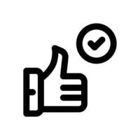 recommend line icon. Clean and minimalist icon for websites and mobile apps. vector