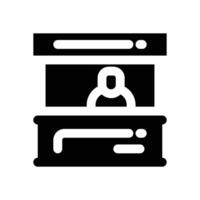 stand glyph icon. Strong and solid icon for websites, mobile interfaces, presentations, and visual branding. High quality and easy to edit. vector