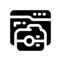 sightseeing glyph icon. Strong and solid icon for websites and mobile apps. vector