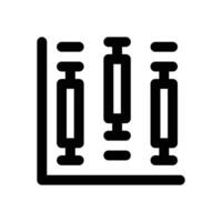 candle stick line icon. Clean and minimalist icon for websites and mobile apps. vector