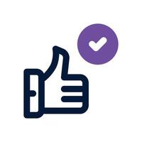 recommend dual tone icon. Sleek and modern icon for websites and mobile apps. vector