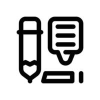 content writing line icon. Clean and minimalist icon for websites, mobile apps, presentations, and logos. Fully scalable and customizable for any project. vector