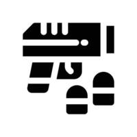 gun weapon glyph icon. Strong and solid icon for websites and mobile apps. vector