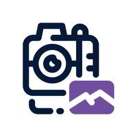 photography duotone icon. Sleek and modern icon for websites, mobile apps, marketing materials, and corporate design. Fully scalable and ready to use. vector