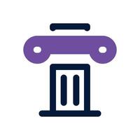 pillar dual tone icon. Sleek and modern icon for websites and mobile apps. vector