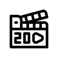 clapperboard line icon. Clean and minimalist icon for websites and mobile apps. vector