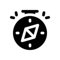 compas glyph icon. Strong and solid icon for websites and mobile apps. vector